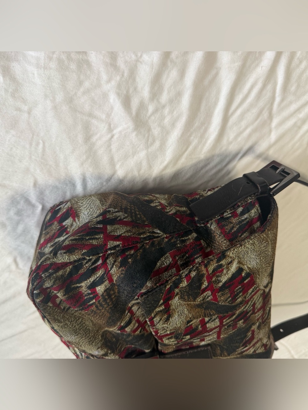 LAST DAY Fendi RARE Zucca Falcon Bird Print Red Mama Forever Baguette Bag - Picture 6 of 12